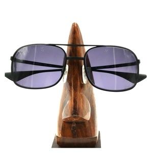 Vintage Artcraft Black Metal Oval Pilot Sunglasses